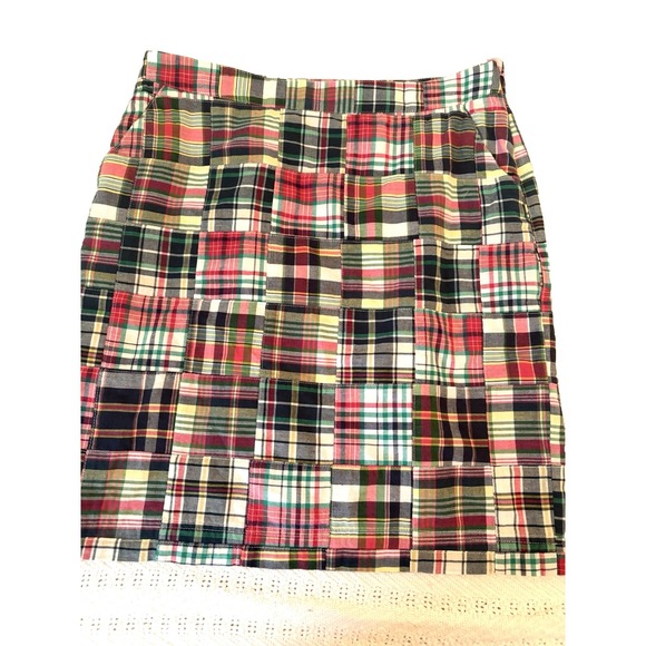Brooks Brothers Dresses & Skirts - Brooks Brothers 346 Skirt Size 6 Preppy Quilt Patch plaid Knee Length multicolor